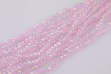 6mm Pink AB Crystal Rondelle -2 or 5 or 10 STRANDS