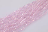 6mm Pink AB Crystal Rondelle -2 or 5 or 10 STRANDS