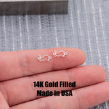 Lion Connector Permanent Jewelry Connector or Charm- Intricate Detail - 14kt gold filled or Sterling Silver - Made in the USA