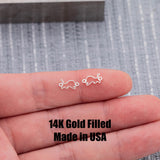 Lion Connector Permanent Jewelry Connector or Charm- Intricate Detail - 14kt gold filled or Sterling Silver - Made in the USA