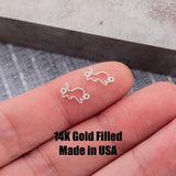 Lion Connector Permanent Jewelry Connector or Charm- Intricate Detail - 14kt gold filled or Sterling Silver - Made in the USA