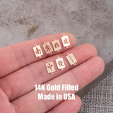 Mahjong Connectors - East West North South Middle Permanent Jewelry Connector 14kt Gold Filled Sterling Silver - Made from Scratch in USA