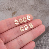 Mahjong Connectors - East West North South Middle Permanent Jewelry Connector 14kt Gold Filled Sterling Silver - Made from Scratch in USA