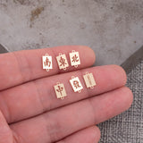 Mahjong Connectors - East West North South Middle Permanent Jewelry Connector 14kt Gold Filled Sterling Silver - Made from Scratch in USA