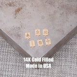 Mahjong Connectors - East West North South Middle Permanent Jewelry Connector 14kt Gold Filled Sterling Silver - Made from Scratch in USA