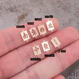 Mahjong Connectors - East West North South Middle Permanent Jewelry Connector 14kt Gold Filled Sterling Silver - Made from Scratch in USA