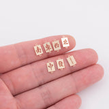 Mahjong Connectors - East West North South Middle Permanent Jewelry Connector 14kt Gold Filled Sterling Silver - Made from Scratch in USA