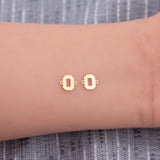 O Varsity Letter Ohio Football Connector Letter O Zero Sport 14K Gold Filled Sterling Silver Connectors Bracelet Necklace Permanent Jewelry