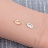 Football Connector Permanent Jewelry Connectors 14K Gold Filled or 925 Sterling Silver Gold Filled Connectors Bracelet Necklace Supply