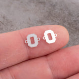 O Varsity Letter Football Ohio Connector Letter O or Zero 14K Gold Filled Sterling Silver Connectors Bracelet or Necklace Permanent Jewelry