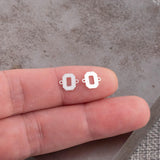 O Varsity Letter Ohio Football Connector Letter O Zero Sport 14K Gold Filled Sterling Silver Connectors Bracelet Necklace Permanent Jewelry