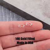 Lion Connector Permanent Jewelry Connector or Charm- Intricate Detail - 14kt gold filled or Sterling Silver - Made in the USA