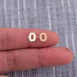 O Varsity Letter Ohio Football Connector Letter O Zero Sport 14K Gold Filled Sterling Silver Connectors Bracelet Necklace Permanent Jewelry