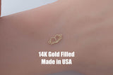 Book connector for Permanent Jewelry 14K Gold Filled sterling silver connector pendant
