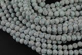 Natural Sky Mountain Blue Kiwi Jasper, High Quality in Matte Round- In Full 15.5 Inch Strand- 4mm, 6mm, 8mm, 10mm, 12mm- All Sizes!!!!