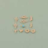 Western Themed Connector Pack - Gold Filled 925 Sterling Silver - Permanent Jewelry Connectors Cowboy Hat Cactus Boots Cow Head PJ supplies