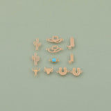 Western Themed Connector Pack - Gold Filled 925 Sterling Silver - Permanent Jewelry Connectors Cowboy Hat Cactus Boots Cow Head PJ supplies