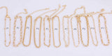 Modern Satellite Paperclip Charm Bracelet 18k Gold Bracelet Anklet Chain One Size Fits All 6.75 inches - 2 inch extender Tarnish Resistant