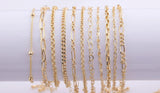 Modern Satellite Paperclip Charm Bracelet 18k Gold Bracelet Anklet Chain One Size Fits All 6.75 inches - 2 inch extender Tarnish Resistant