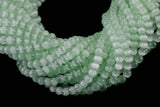 Cats Eye- Selenite Quartz- High Quality in Smooth Round, 4mm, 6mm, 8mm, 10mm, 12mm- Full Strand 15.5 inches Long- Pale Light Green