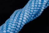 Cats Eye- Selenite Quartz- High Quality in Smooth Round, 4mm, 6mm, 8mm, 10mm, 12mm- Full Strand 15.5 inches Long- Chalcedony Blue