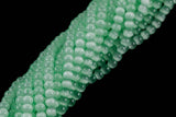 Cats Eye- Selenite Quartz- High Quality in Smooth Round, 4mm, 6mm, 8mm, 10mm, 12mm- Full Strand 15.5 inches Long- Light Lime Green
