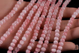 Cats Eye- Selenite Quartz- High Quality in Smooth Round, 4mm, 6mm, 8mm, 10mm, 12mm- Full Strand 15.5 inches Long- Umbre Pink