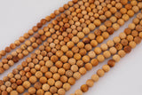 Natural Golden Sandalwood !Strong Scent! Smooth Round Beads 6mm 8mm 10mm 12mm 15.5" Strand Very Fragrant!