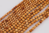 Natural Golden Sandalwood !Strong Scent! Smooth Round Beads 6mm 8mm 10mm 12mm 15.5" Strand Very Fragrant!