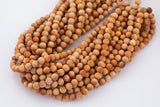 Natural Golden Sandalwood !Strong Scent! Smooth Round Beads 6mm 8mm 10mm 12mm 15.5" Strand Very Fragrant!