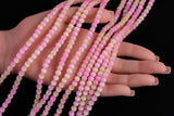 Cats Eye- Selenite Quartz- High Quality in Smooth Round, 4mm, 6mm, 8mm, 10mm, 12mm- Full Strand 15.5 inches Long- Kunzite Pink purple