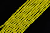 Cats Eye- Selenite Quartz- High Quality in Smooth Round, 4mm, 6mm, 8mm, 10mm, 12mm- Full Strand 15.5 inches Long- Lemon Yellow