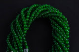 Cats Eye- Selenite Quartz- High Quality in Smooth Round, 4mm, 6mm, 8mm, 10mm, 12mm- Full Strand 15.5 inches Long- Emerald