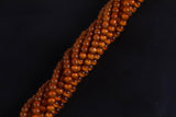 Cats Eye- Selenite Quartz- High Quality in Smooth Round, 4mm, 6mm, 8mm, 10mm, 12mm- Full Strand 15.5 inches Long- Brown