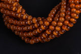 Cats Eye- Selenite Quartz- High Quality in Smooth Round, 4mm, 6mm, 8mm, 10mm, 12mm- Full Strand 15.5 inches Long- Brown