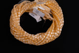 Cats Eye- Selenite Quartz- High Quality in Smooth Barrel 4x6mm- Full Strand 15.5 inches Long- Light Champagne