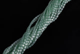 Cats Eye- Selenite Quartz- High Quality in Smooth Barrel 4x6mm- Full Strand 15.5 inches Long- Light Green
