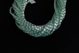 Cats Eye- Selenite Quartz- High Quality in Smooth Barrel 4x6mm- Full Strand 15.5 inches Long- Light Green