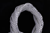 Cats Eye- Selenite Quartz- High Quality in Smooth Barrel 4x6mm- Full Strand 15.5 inches Long- White