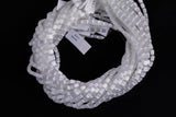 Cats Eye- Selenite Quartz- High Quality in Smooth Barrel 4x6mm- Full Strand 15.5 inches Long- White