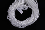 Cats Eye- Selenite Quartz- High Quality in Smooth Barrel 4x6mm- Full Strand 15.5 inches Long- White