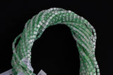 Cats Eye- Selenite Quartz- High Quality in Smooth Barrel 4x6mm- Full Strand 15.5 inches Long- Umbre Light Green