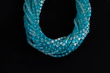 Cats Eye- Selenite Quartz- High Quality in Smooth Barrel 4x6mm- Full Strand 15.5 inches Long- Umbre Aqua