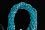 Cats Eye- Selenite Quartz- High Quality in Smooth Barrel 4x6mm- Full Strand 15.5 inches Long- Umbre Aqua