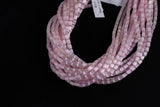 Cats Eye- Selenite Quartz- High Quality in Smooth Barrel 4x6mm- Full Strand 15.5 inches Long- Light Kunzite