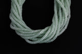 Cats Eye- Selenite Quartz- High Quality in Smooth Barrel 6mm or 8mm Full Strand 15.5 inches Long-Light Green