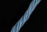 Cats Eye- Selenite Quartz- High Quality in Smooth Barrel 6mm or 8mm Full Strand 15.5 inches Long- Light Aqua Blue