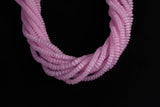 Cats Eye- Selenite Quartz- High Quality in Smooth Barrel 6mm or 8mm Full Strand 15.5 inches Long- Fusia Pink