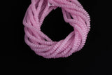 Cats Eye- Selenite Quartz- High Quality in Smooth Barrel 6mm or 8mm Full Strand 15.5 inches Long- Fusia Pink