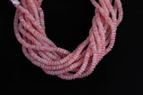 Cats Eye- Selenite Quartz- High Quality in Smooth Barrel 6mm or 8mm Full Strand 15.5 inches Long- Umbre Light Pink